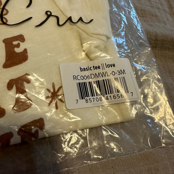 💛$15 FLASH SALE💛 Rylee + Cru Do More of What You Love Basic Tee 0-3M NWT - Picture 2 of 4